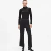 Bouclé detailní pletené kalhoty Bouclé detailní pletené kalhoty