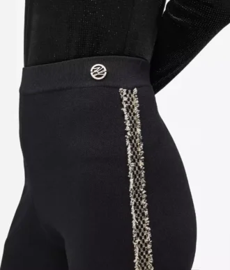 Bouclé detailní pletené kalhoty