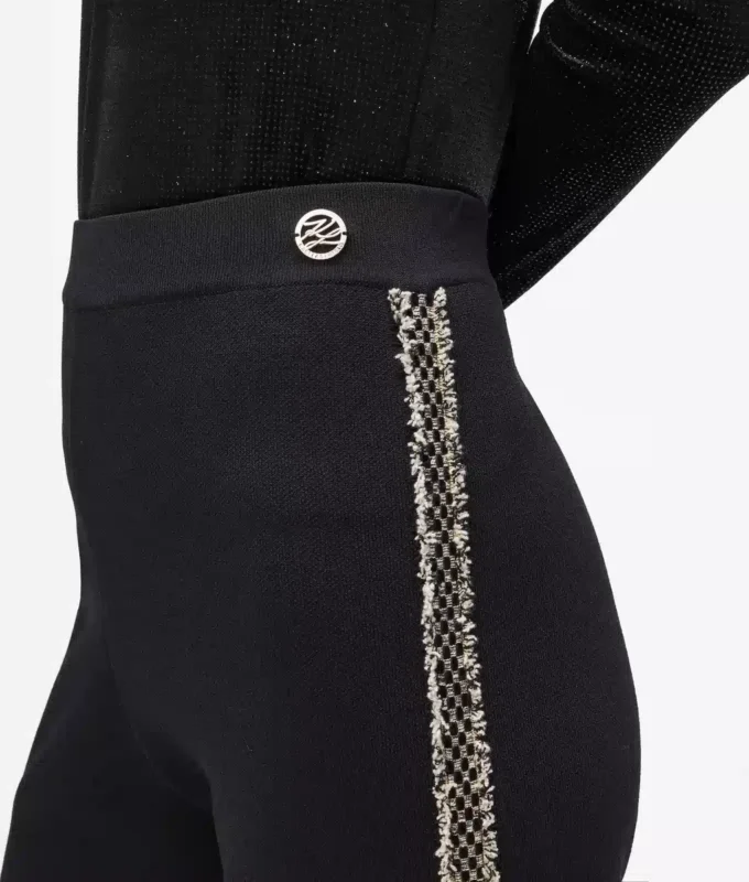 Bouclé detailní pletené kalhoty Bouclé detailní pletené kalhoty