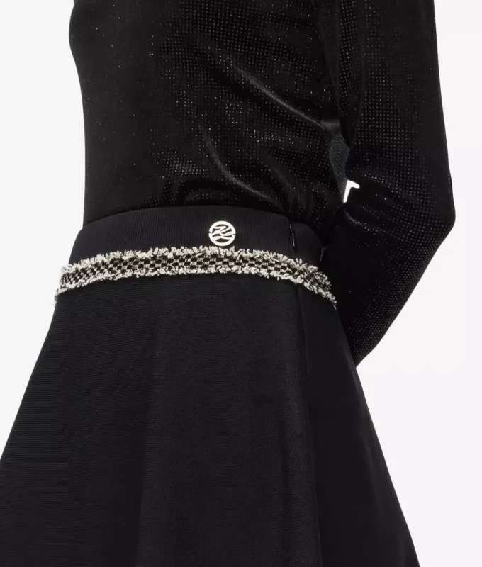 Bouclé detailní pletená sukně Bouclé detailní pletená sukně