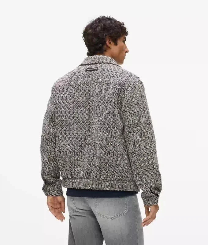 Bouclé tvídová bunda na zip Bouclé tvídová bunda na zip