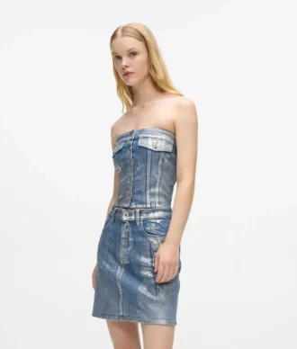 Bustier z potahované džínoviny