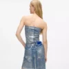 Bustier z potahované džínoviny