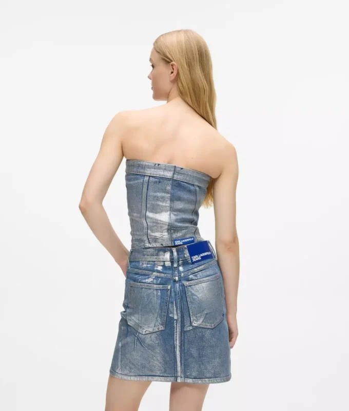 Bustier z potahované džínoviny