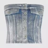 Bustier z potahované džínoviny