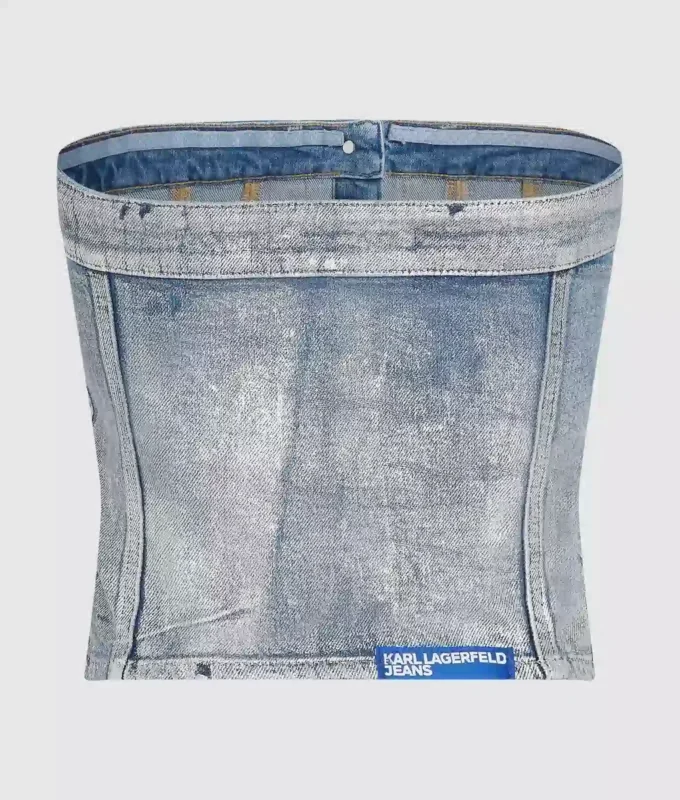 Bustier z potahované džínoviny