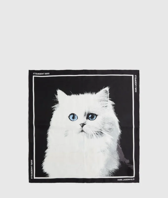 Hedvábný šátek Ikon Choupette Hedvábný šátek Ikon Choupette