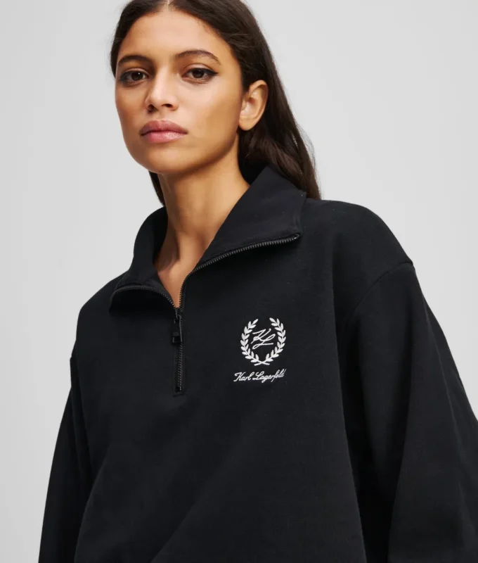 HOTEL KARL LOUNGEWEAR HALF-ZIP SWEATSHIRT