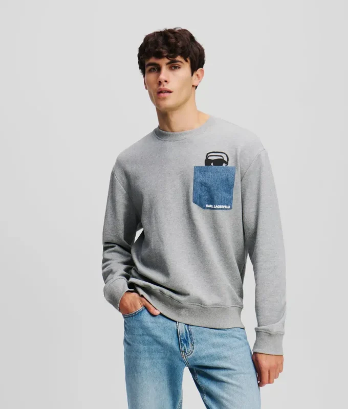 IKON DENIM POCKET SWEATSHIRT IKON DENIM POCKET SWEATSHIRT