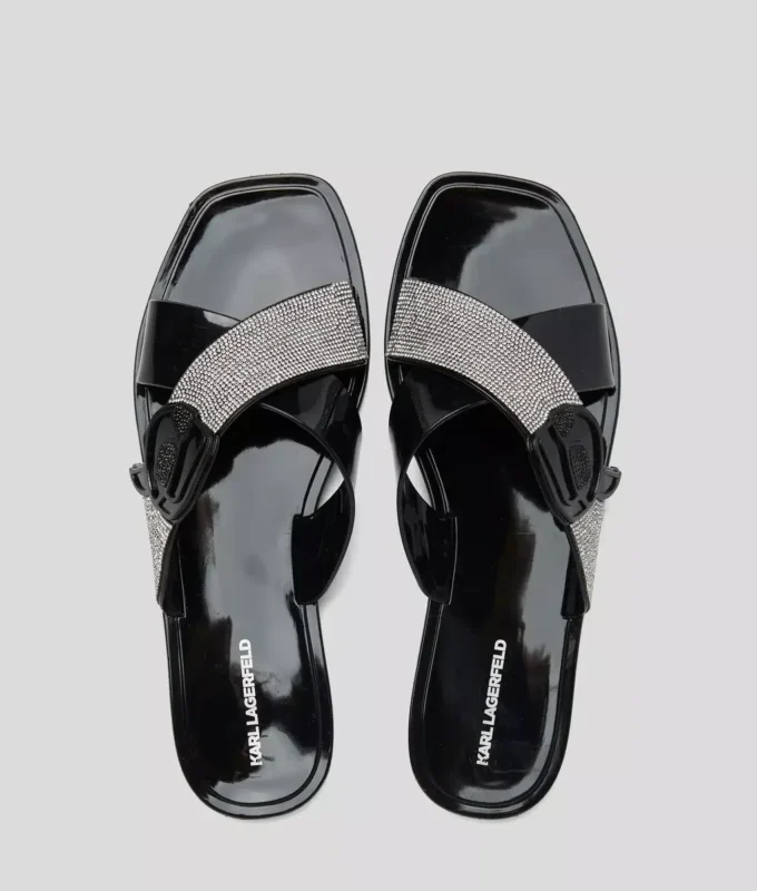 IKON NFT JELLY RHINESTONE SANDALS