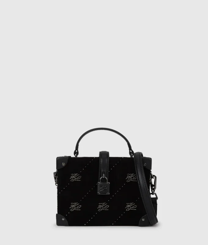 K/Autograph padlock rhinestone trunk bag K/Autograph padlock rhinestone trunk bag