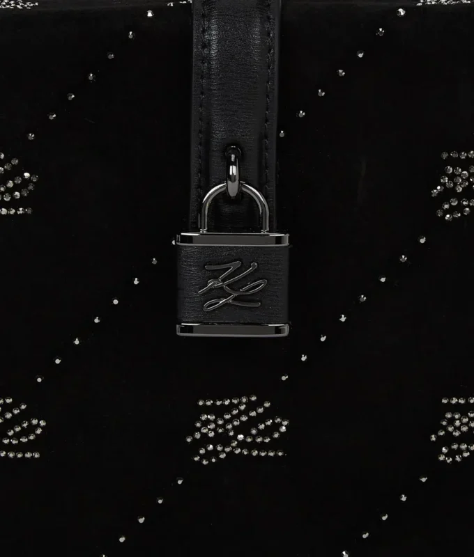 K/Autograph padlock rhinestone trunk bag K/Autograph padlock rhinestone trunk bag