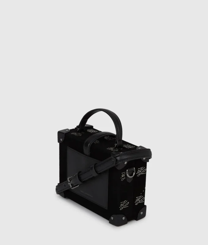 K/Autograph padlock rhinestone trunk bag K/Autograph padlock rhinestone trunk bag