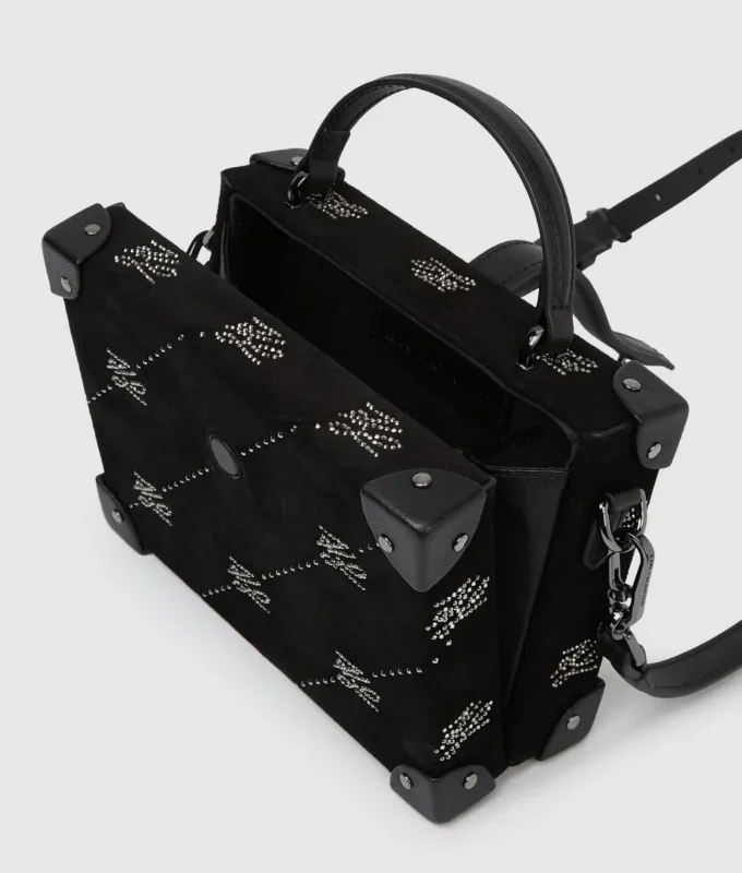 K/Autograph padlock rhinestone trunk bag K/Autograph padlock rhinestone trunk bag