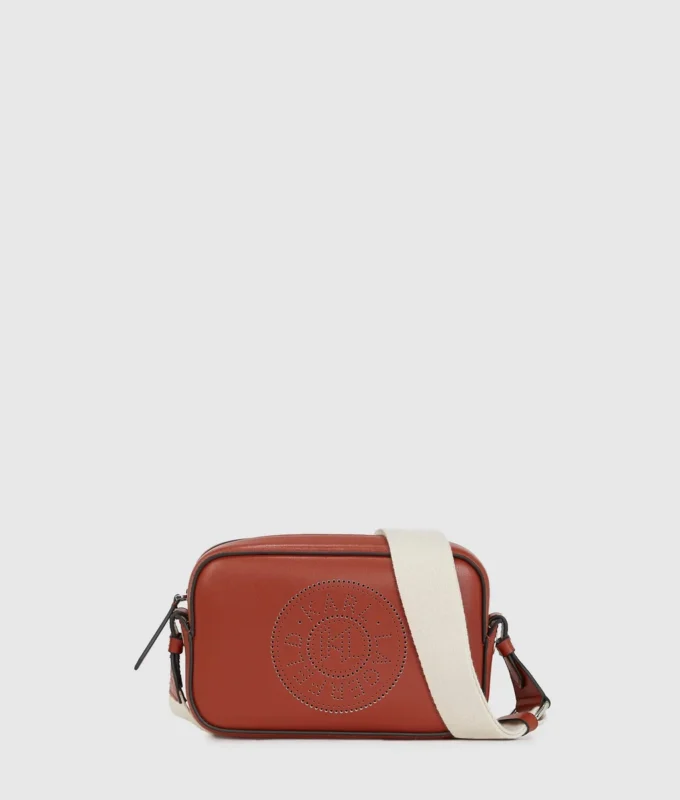 K/CIRCLE PERFORATED CROSSBODY BAG