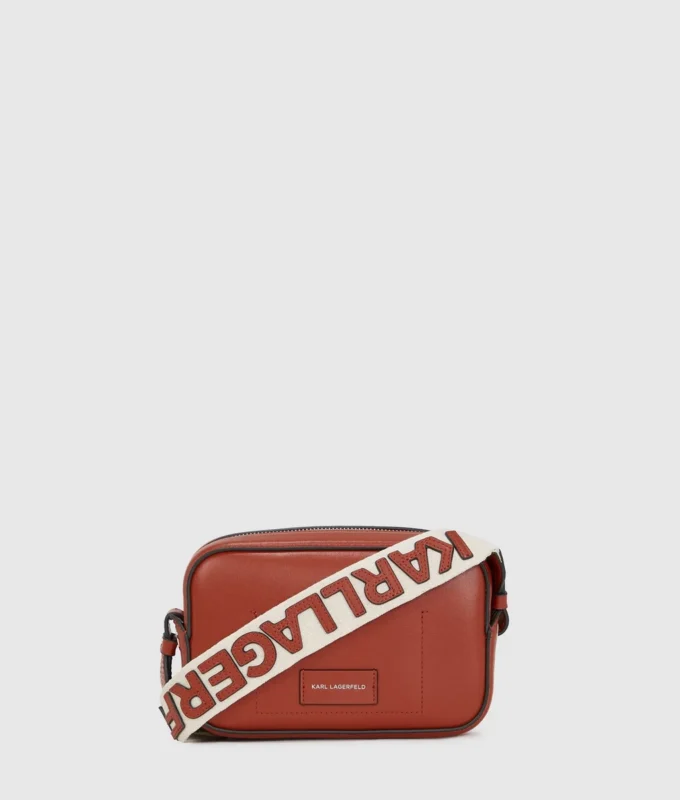 K/CIRCLE PERFORATED CROSSBODY BAG
