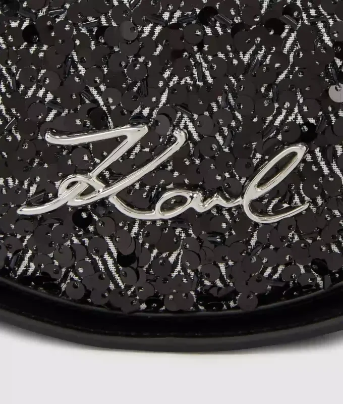 K/Signature kulatá kabelka přes rameno s flitry K/Signature kulatá kabelka přes rameno s flitry