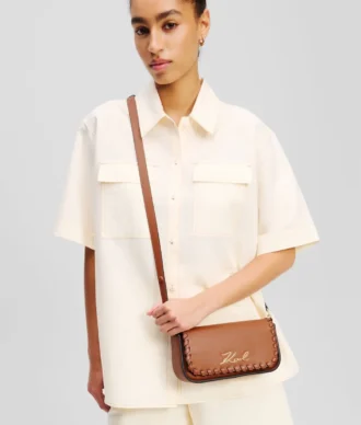 K/SIGNATURE WHIPSTITCH CROSSBODY BAG