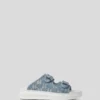 KAPRI DENIM RHINESTONE SANDALS
