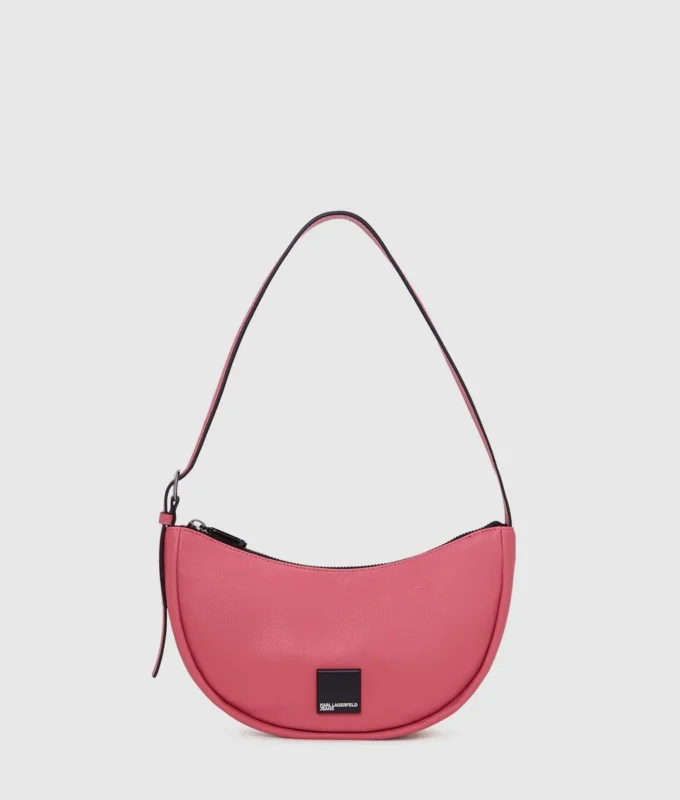 KLJ BOX LOGO SOFT HALF-MOON SHOULDER BAG KLJ BOX LOGO SOFT HALF-MOON SHOULDER BAG
