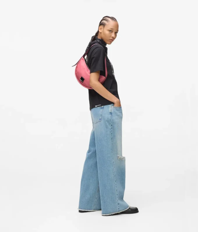 KLJ BOX LOGO SOFT HALF-MOON SHOULDER BAG KLJ BOX LOGO SOFT HALF-MOON SHOULDER BAG