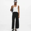 Kontrastní culottes s lemováním