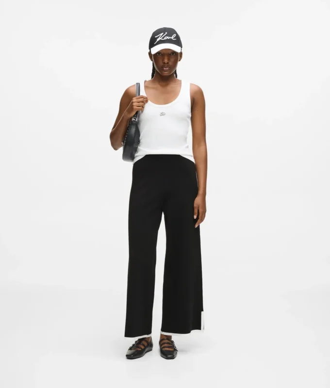 Kontrastní culottes s lemováním