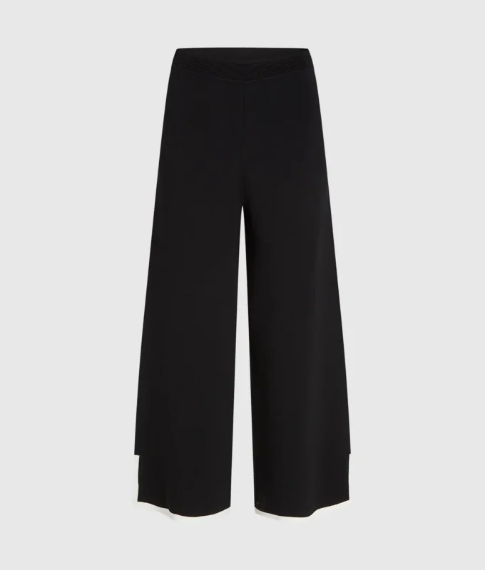 Kontrastní culottes s lemováním