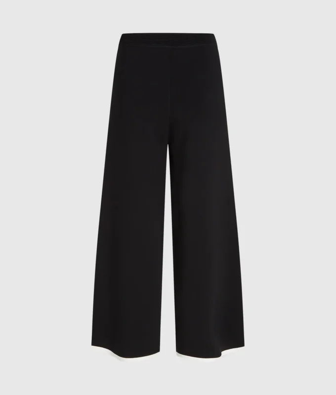 Kontrastní culottes s lemováním