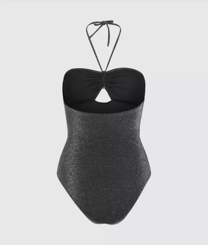 Kovové plavky s halter výstřihem
