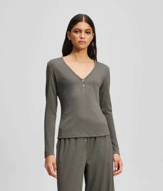 LOGO RIBBED PAJAMA SET LOGO RIBBED PAJAMA SET