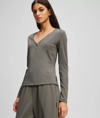 LOGO RIBBED PAJAMA SET LOGO RIBBED PAJAMA SET