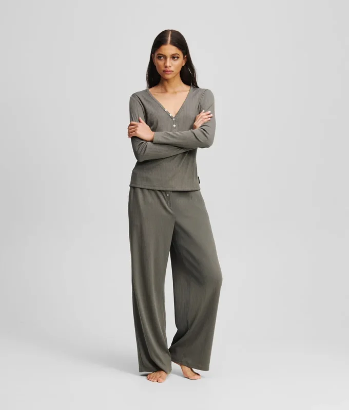 LOGO RIBBED PAJAMA SET LOGO RIBBED PAJAMA SET