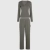 LOGO RIBBED PAJAMA SET LOGO RIBBED PAJAMA SET