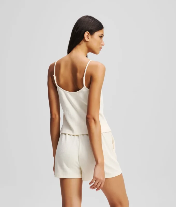 LOGO RIBBED SHORT PAJAMA SET LOGO RIBBED SHORT PAJAMA SET