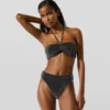 Metalická bandeau bikiny