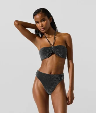 Metalická bandeau bikiny