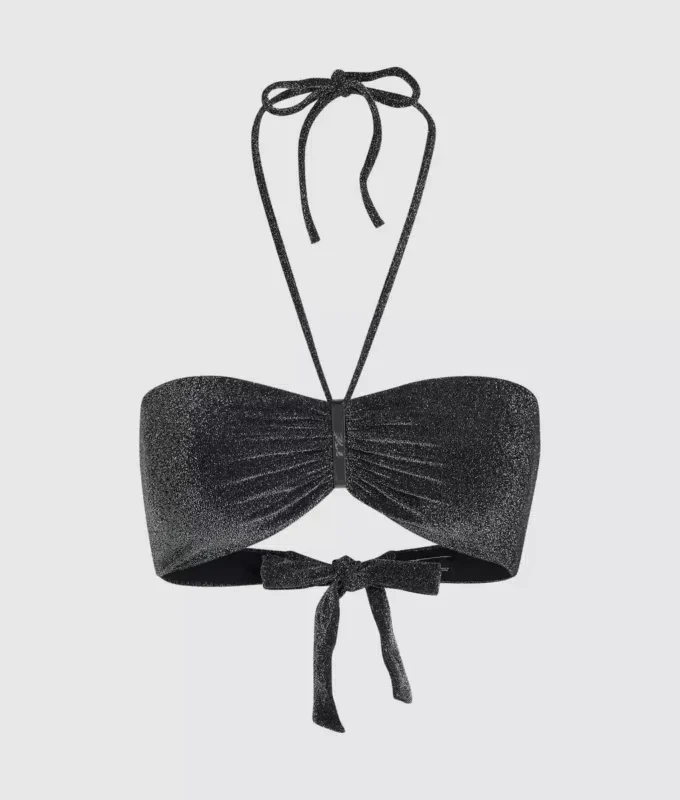Metalická bandeau bikiny