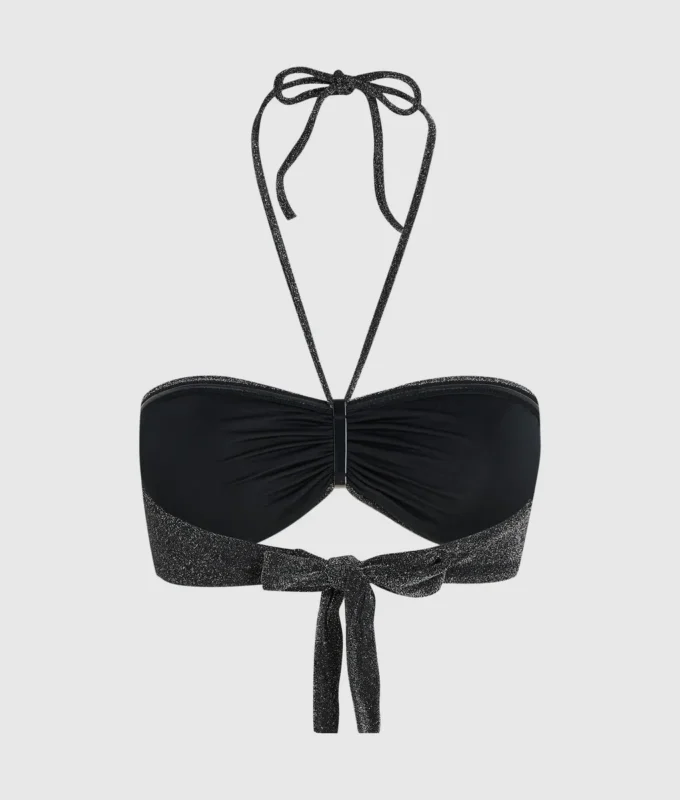 Metalická bandeau bikiny
