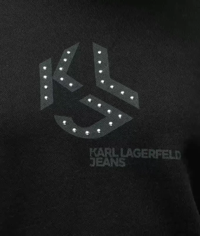 Mikina s kapucí a monogramem s cvočky Mikina s kapucí a monogramem s cvočky