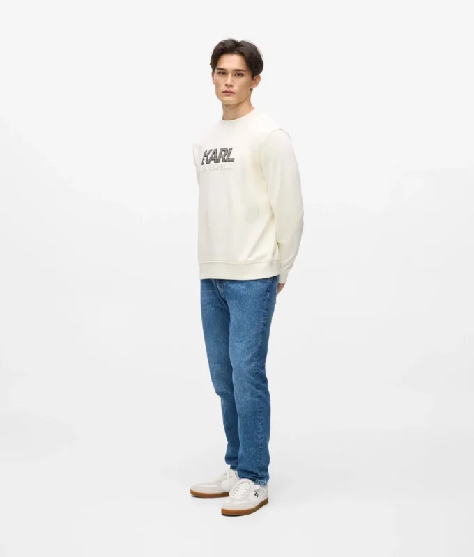 Mikina s kulatým výstřihem a logem Mikina s kulatým výstřihem a logem