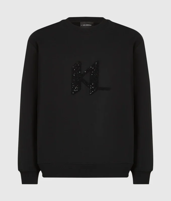 Mikina s monogramem a flitry