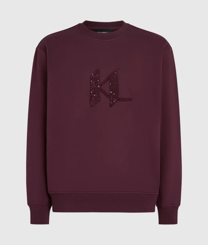 Mikina s monogramem a flitry