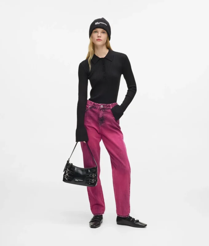 Mom jeans se sprejovým efektem Mom jeans se sprejovým efektem