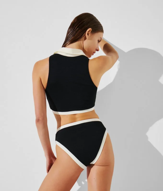 MONOCHROMATICKÉ BIKINOVÉ KALHOTKY S VYSOKÝM PASEM