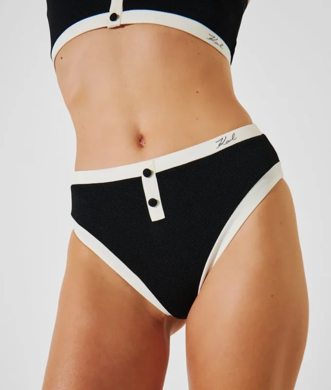 MONOCHROMATICKÉ BIKINOVÉ KALHOTKY S VYSOKÝM PASEM