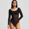 MONOGRAMOVÝ DLOUHÝ RUKÁVOVÝ MESHOVÝ BODYSUIT MONOGRAMOVÝ DLOUHÝ RUKÁVOVÝ MESHOVÝ BODYSUIT
