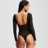 MONOGRAMOVÝ DLOUHÝ RUKÁVOVÝ MESHOVÝ BODYSUIT MONOGRAMOVÝ DLOUHÝ RUKÁVOVÝ MESHOVÝ BODYSUIT