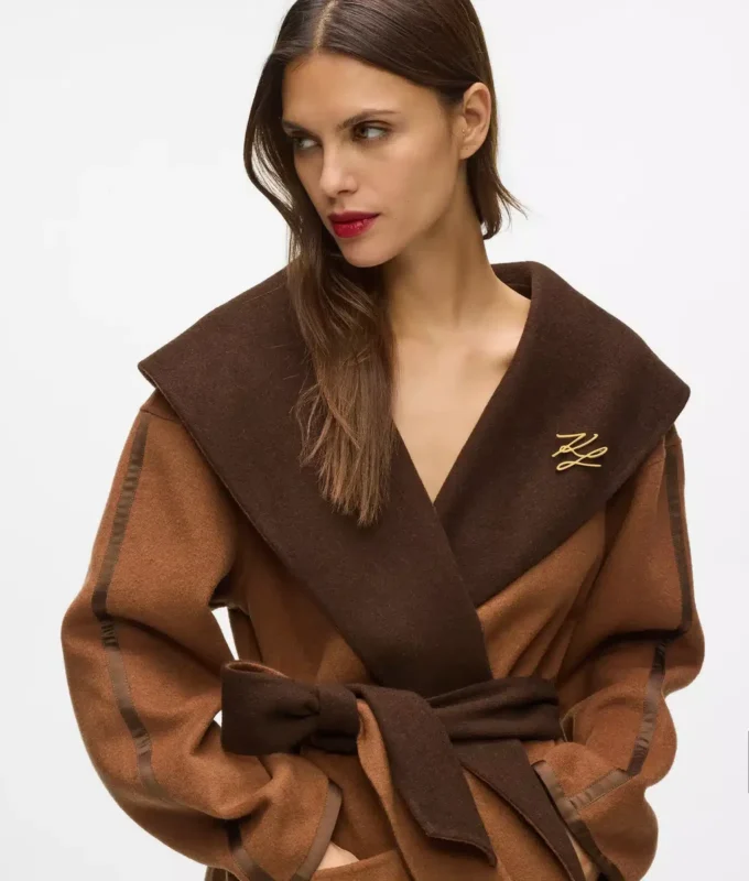 Oboustranný kabát z vlněné směsi Oboustranný kabát z vlněné směsi