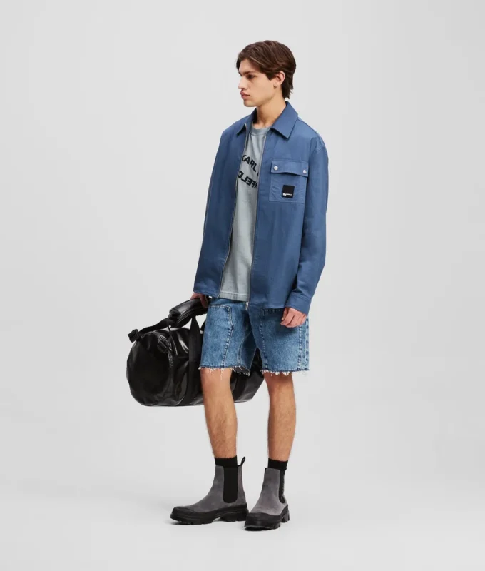 OVERSHIRT Z KOMBINOVANÝCH MATERIÁLŮ OVERSHIRT Z KOMBINOVANÝCH MATERIÁLŮ